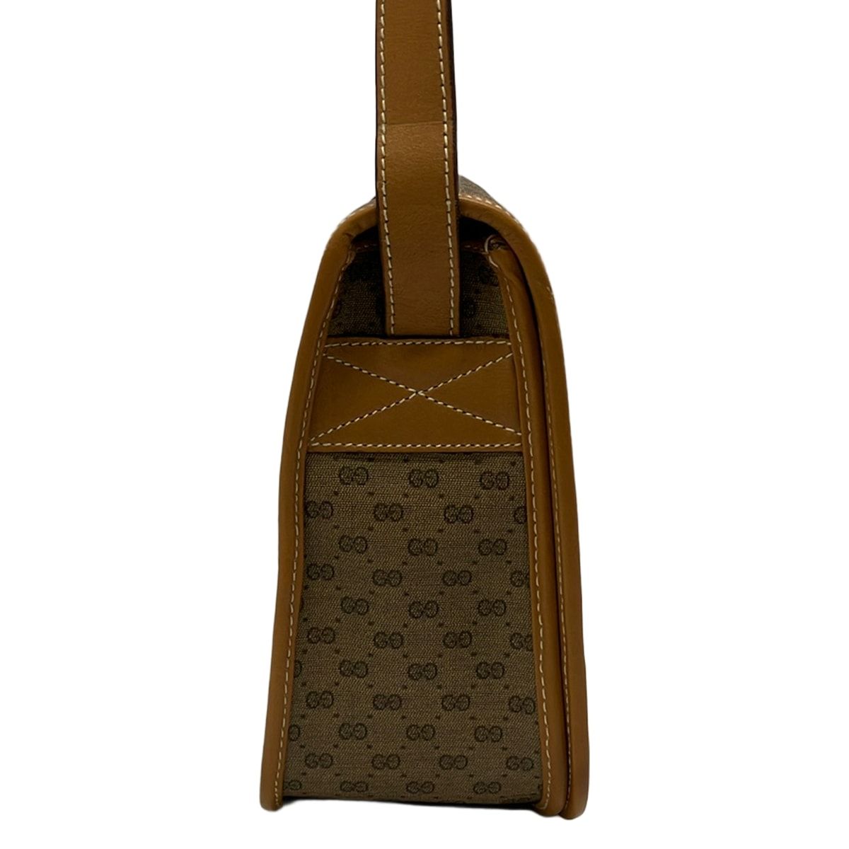 Gucci Shoulder Bag Vintage Beige Leather — view 2