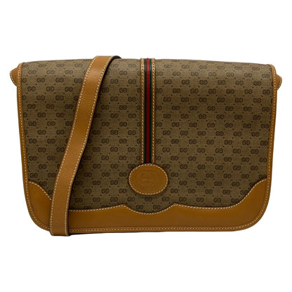 Gucci Shoulder Bag Vintage Beige Leather
