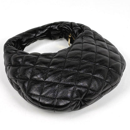 Saint Laurent Icarino Quilted Handle Leather Black Handbag — view 2