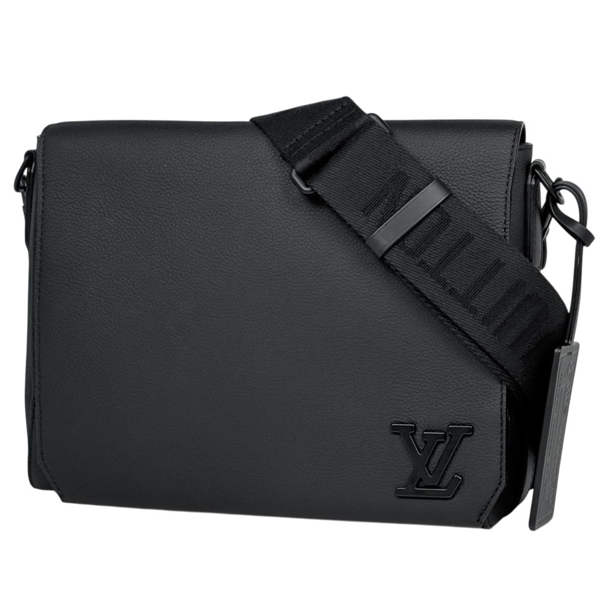 Louis Vuitton Takeoff Messenger LV Aerogram Shoulder Bag Leather Noir
