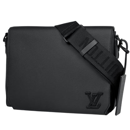 Louis Vuitton Takeoff Messenger LV Aerogram Shoulder Bag Leather Noir