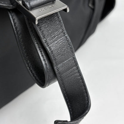 Prada Logo Backpack Tessuto Nylon Nero — view 5