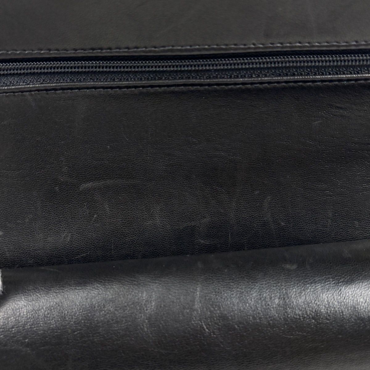 Chanel Quilted Double Flap Chain Shoulder Bag CC Logo Leather Black — view 8