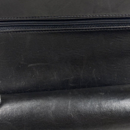 Chanel Quilted Double Flap Chain Shoulder Bag CC Logo Leather Black — view 8