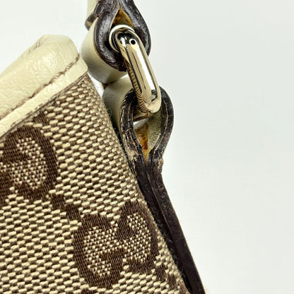 Gucci GG Pattern Shoulder Bag Canvas Beige White — view 5