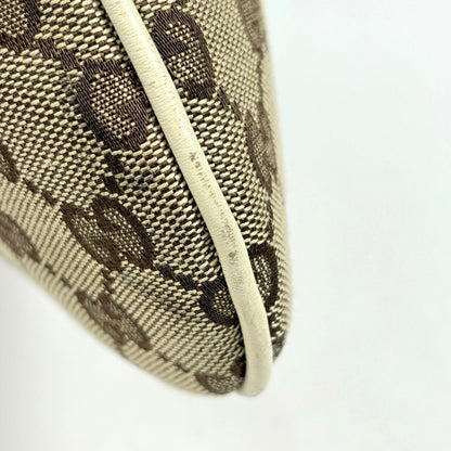 Gucci GG Pattern Shoulder Bag Canvas Beige White — view 4