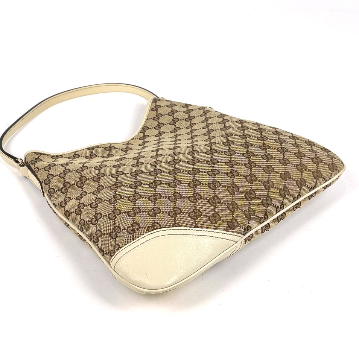 Gucci GG Pattern Shoulder Bag Canvas Beige White — view 2
