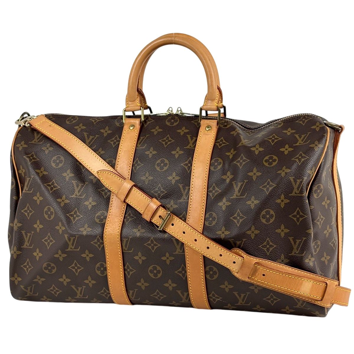 Louis Vuitton Keepall Bandouliere 45 2-Way Boston Bag Monogram Brown