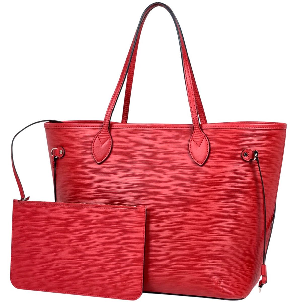 Louis Vuitton Neverfull MM Tote Bag Epi Coquelicot