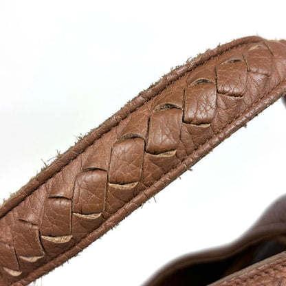 Bottega Veneta Intrecciato Shoulder Bag Perforated Leather Brown — view 4