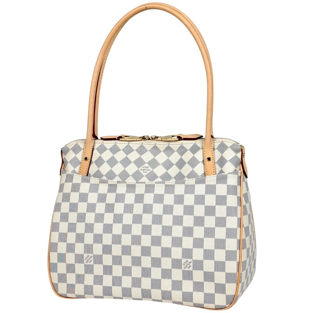 Louis Vuitton Figheri PM Shoulder Bag Damier Azur White