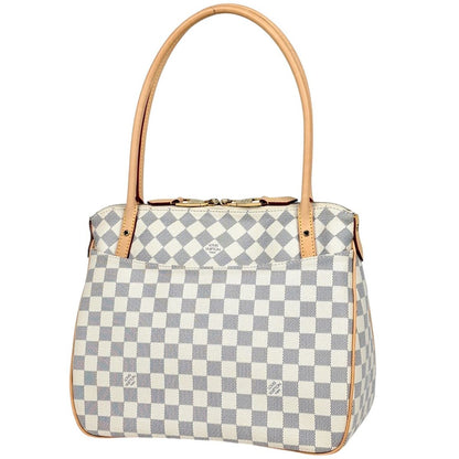 Louis Vuitton Figheri PM Shoulder Bag Damier Azur White