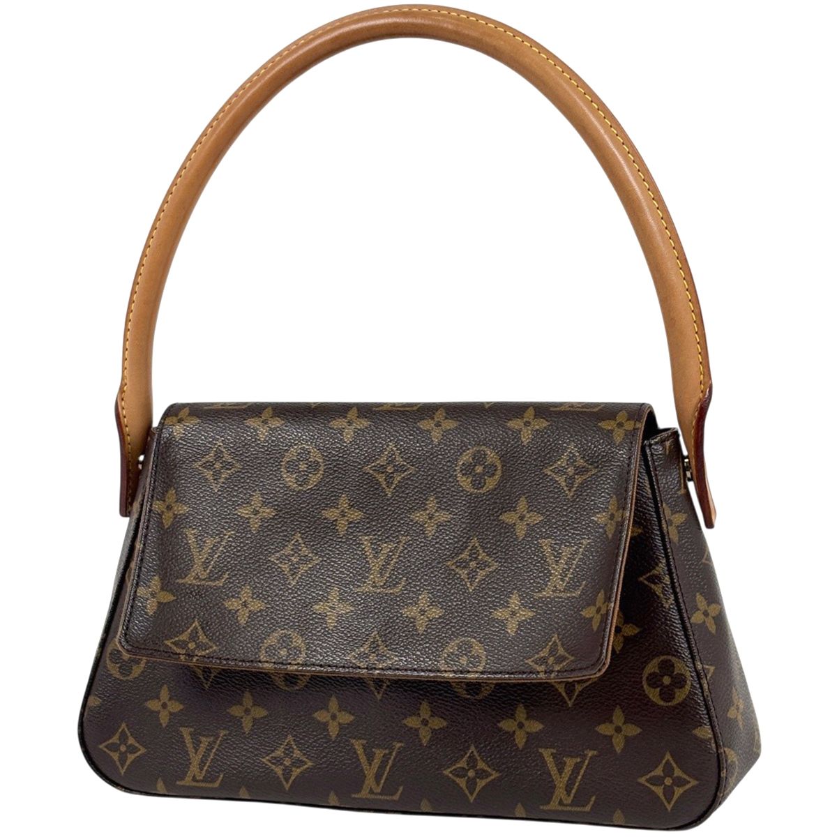 Louis Vuitton Mini Looping Shoulder Handle Bag Monogram Brown