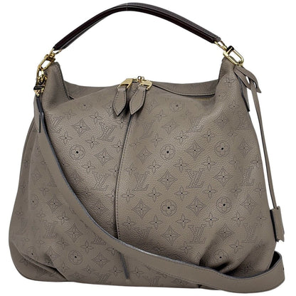 Louis Vuitton Selene MM 2-Way Handle Monogram Mahina Taupe Handbag