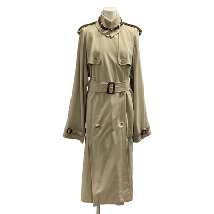Hermes Trench Coat S Beige Wool 36