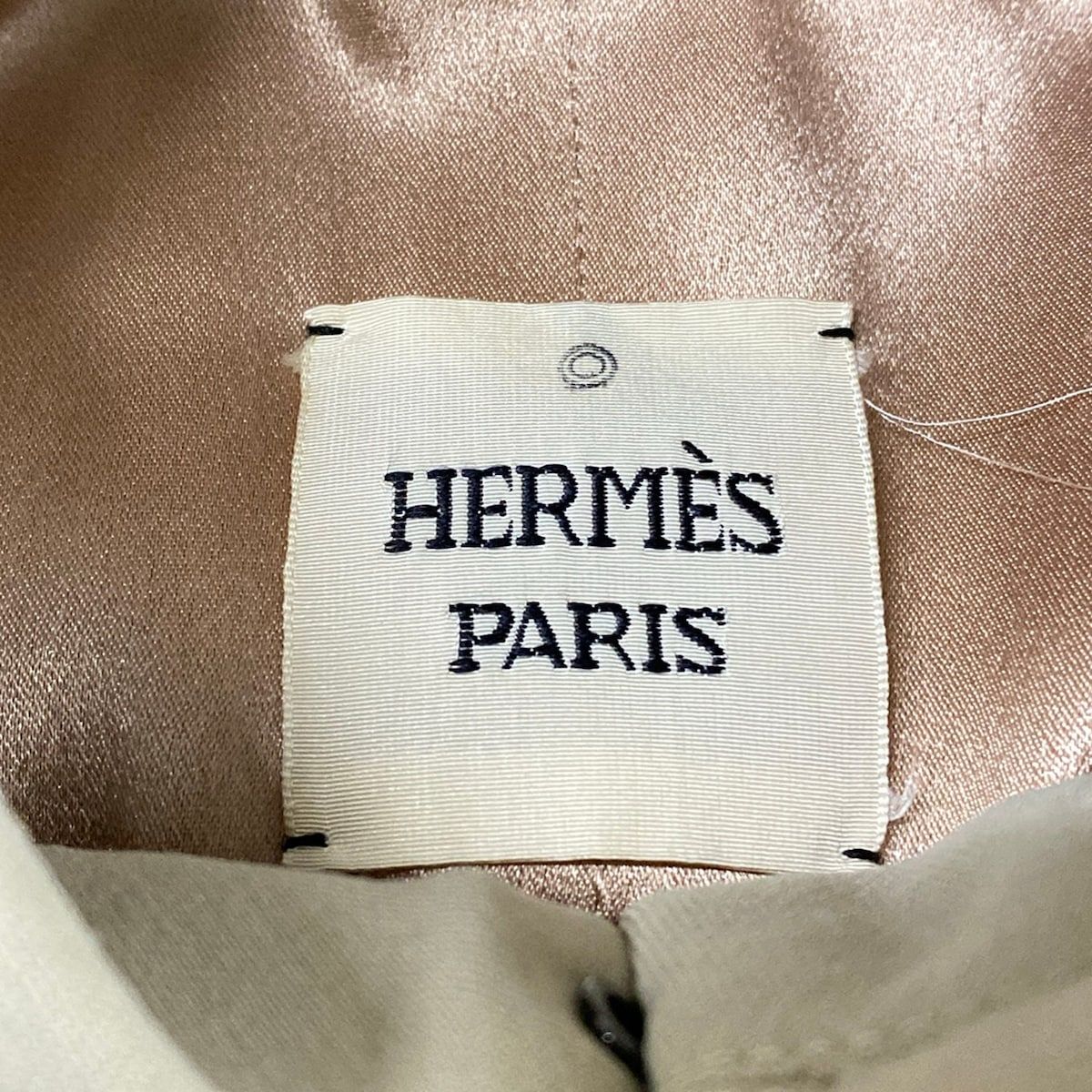 Hermes Trench Coat S Beige Wool 36 — view 3