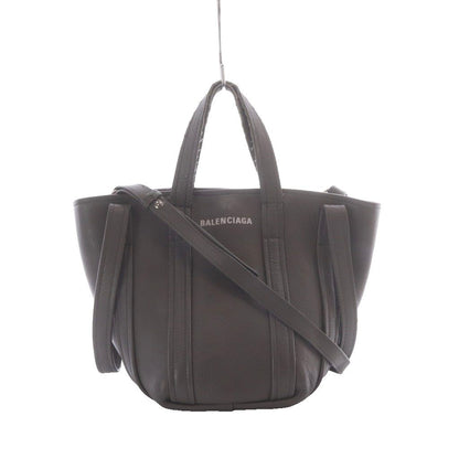 Balenciaga Everyday XS North South Handle Shoulder Bag 2-Way Gray Logo Print
