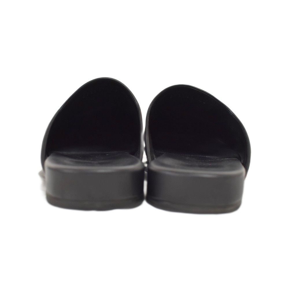 Balenciaga Cosy BB Sandals Slippers Leather Logo Black — view 4