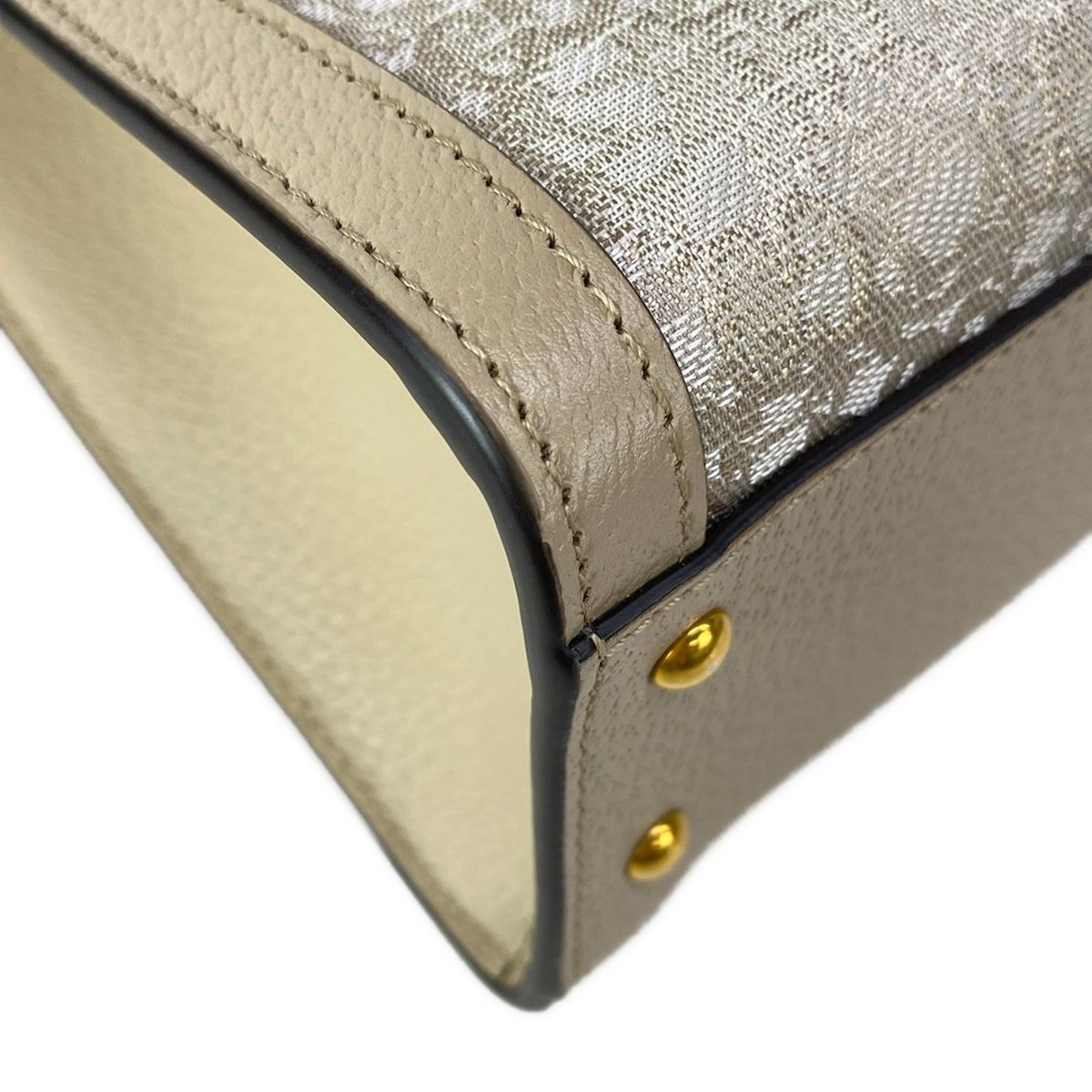 Gucci Tote Bag Diana Small Ivory Gold Beige Nishijin Ori Hosoo Collaboration — view 6