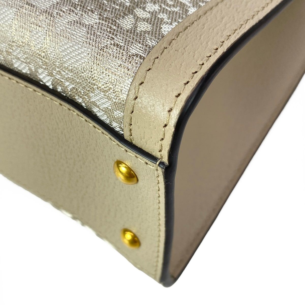 Gucci Tote Bag Diana Small Ivory Gold Beige Nishijin Ori Hosoo Collaboration — view 7