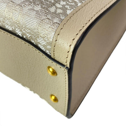 Gucci Tote Bag Diana Small Ivory Gold Beige Nishijin Ori Hosoo Collaboration — view 7