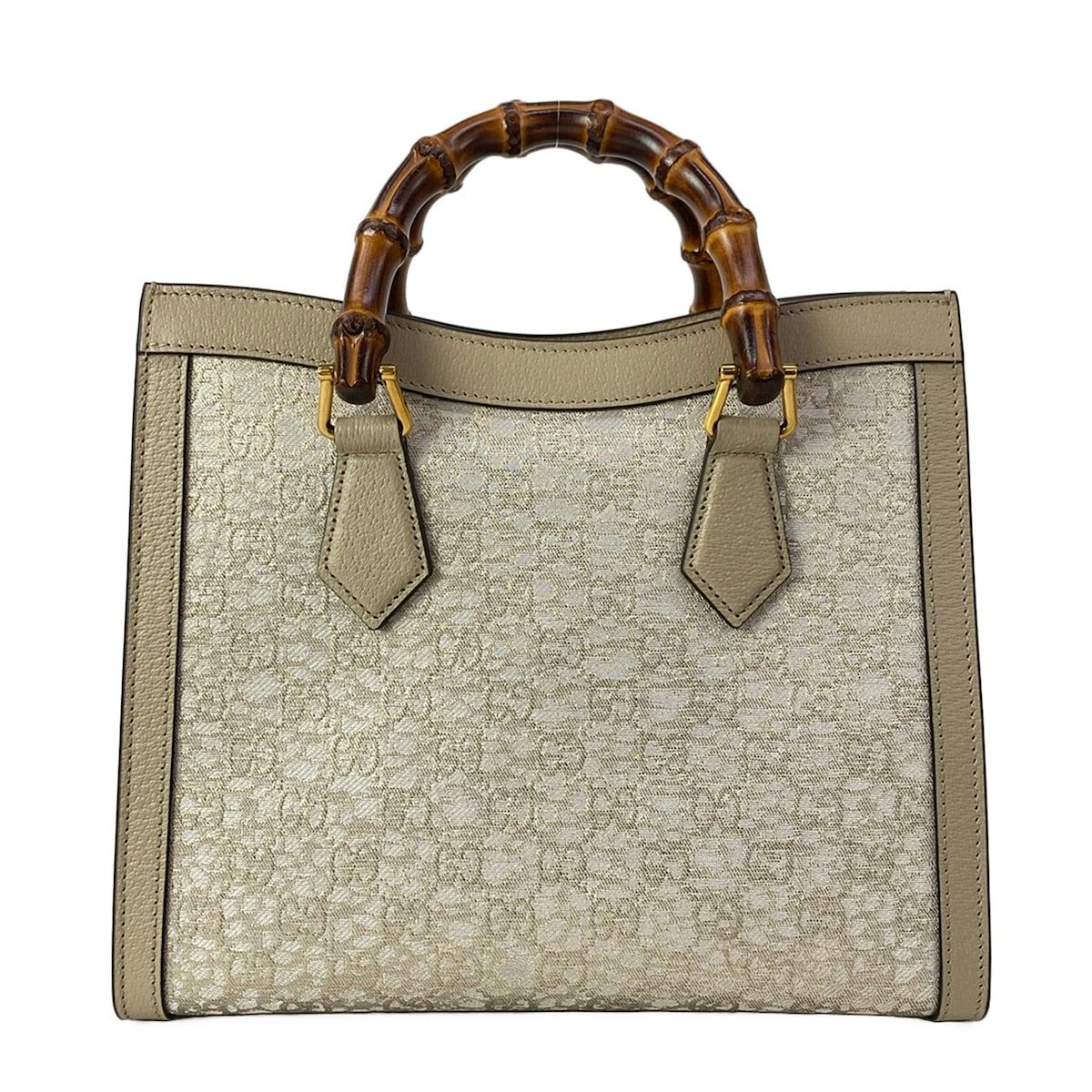 Gucci Tote Bag Diana Small Ivory Gold Beige Nishijin Ori Hosoo Collaboration — view 3