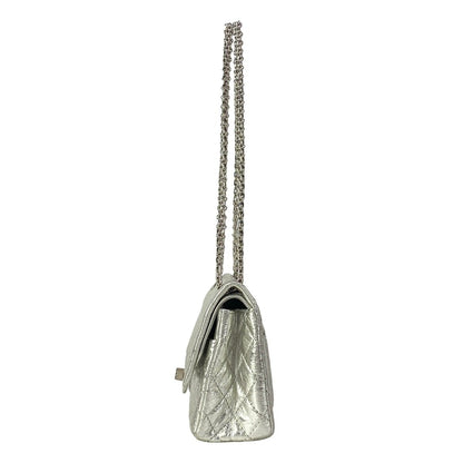 Chanel Shoulder Bag 2.55 Quilted Silver Mademoiselle Chain Lambskin — view 4