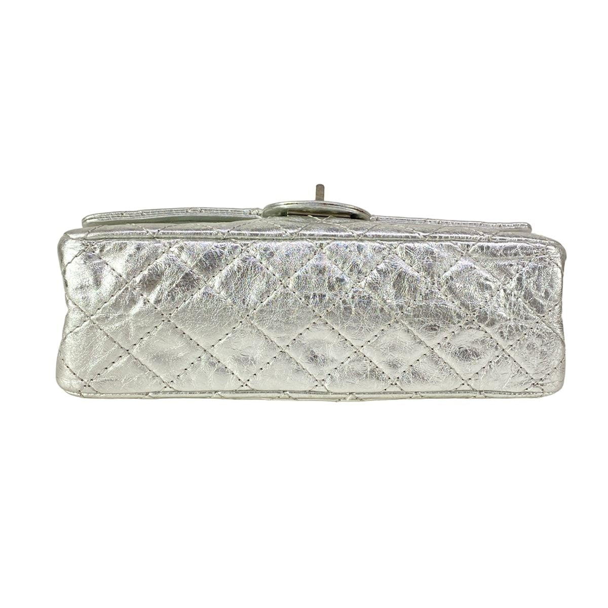 Chanel Shoulder Bag 2.55 Quilted Silver Mademoiselle Chain Lambskin — view 5