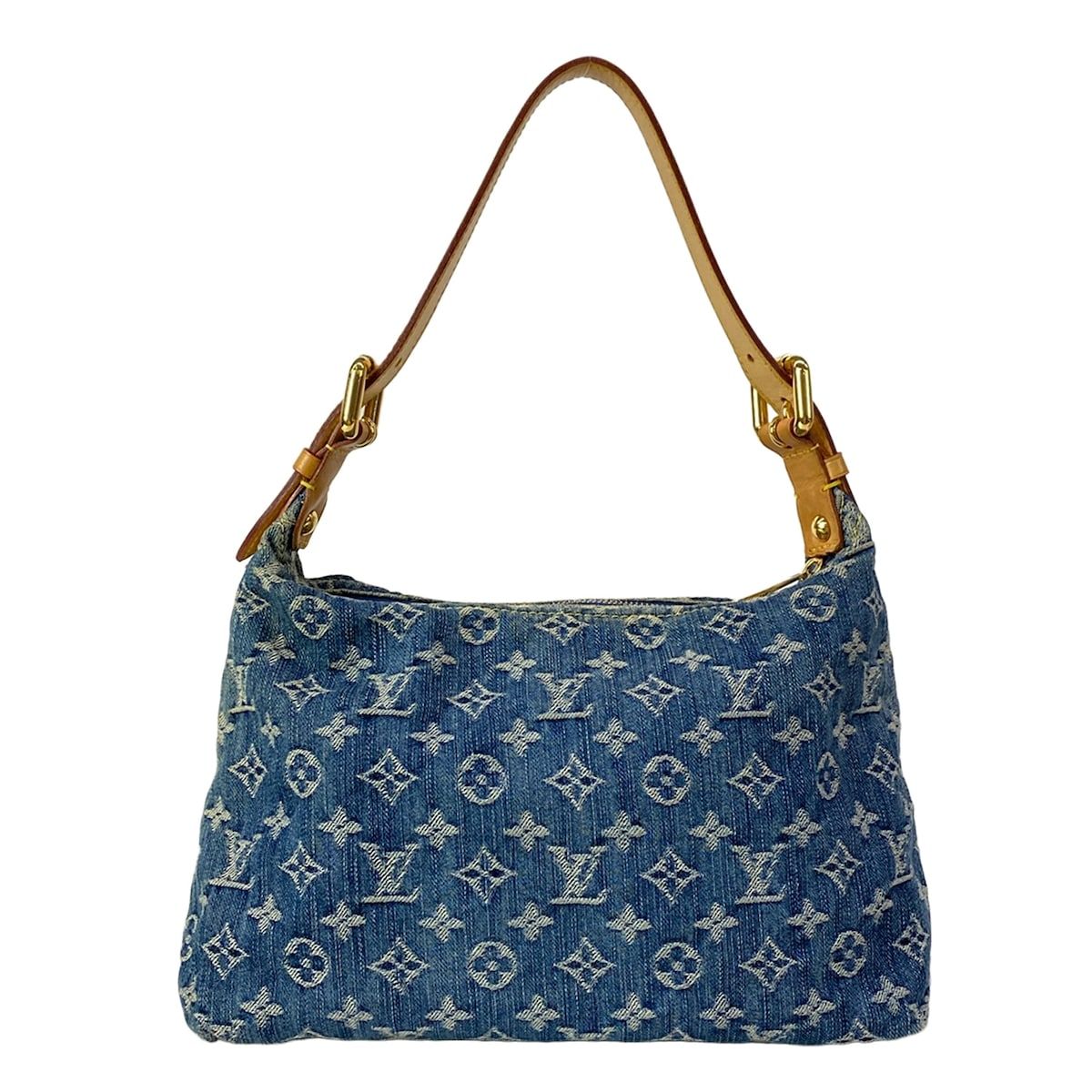 Louis Vuitton Shoulder Bag Monogram Denim Buggy PM M Blue Cotton — view 3