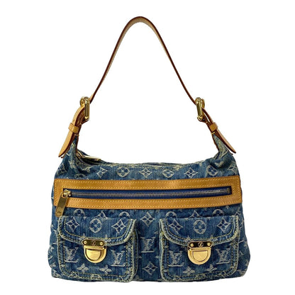 Louis Vuitton Shoulder Bag Monogram Denim Buggy PM M Blue Cotton