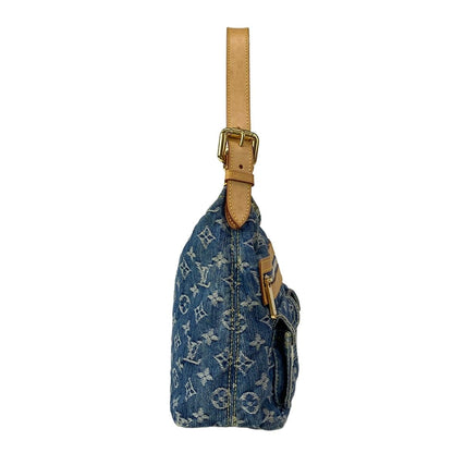 Louis Vuitton Shoulder Bag Monogram Denim Buggy PM M Blue Cotton — view 2