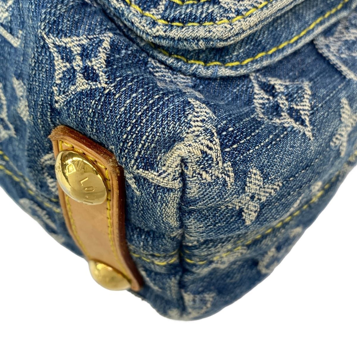 Louis Vuitton Shoulder Bag Monogram Denim Buggy PM M Blue Cotton — view 7