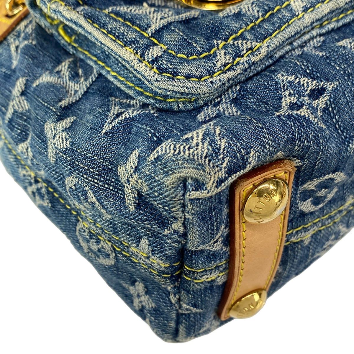 Louis Vuitton Shoulder Bag Monogram Denim Buggy PM M Blue Cotton — view 6