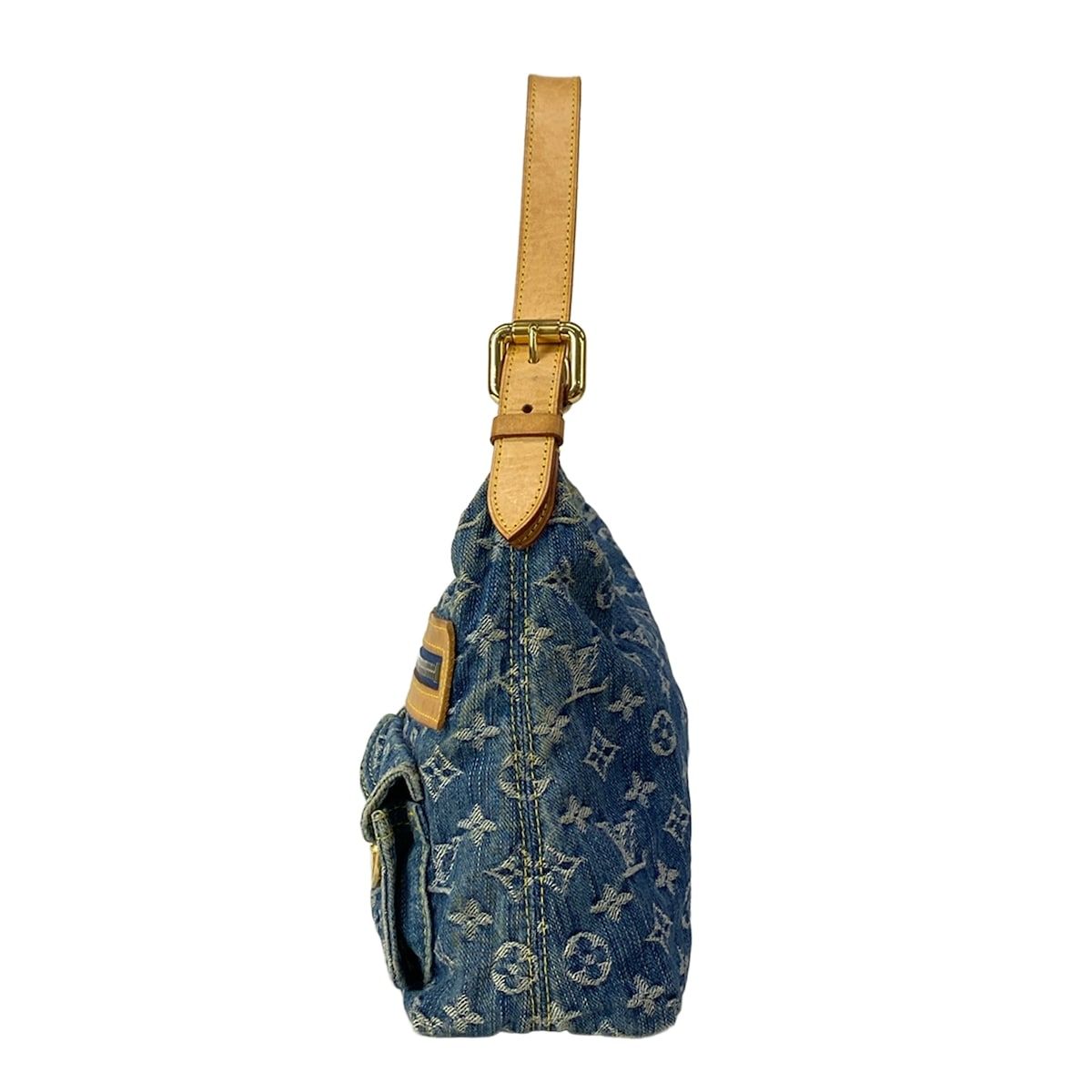 Louis Vuitton Shoulder Bag Monogram Denim Buggy PM M Blue Cotton — view 4