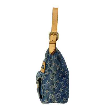 Louis Vuitton Shoulder Bag Monogram Denim Buggy PM M Blue Cotton — view 4
