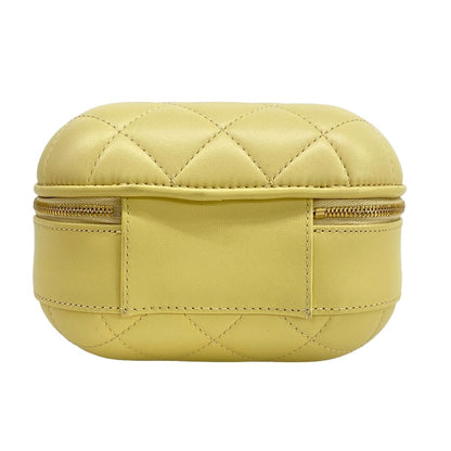 Chanel Shoulder Bag Quilted Light Yellow Lambskin — view 5