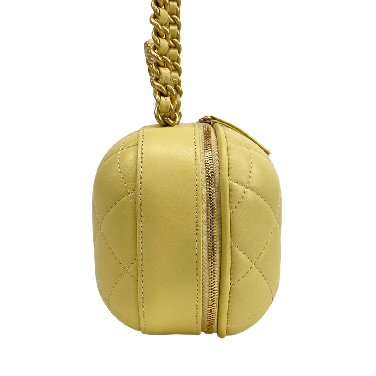 Chanel Shoulder Bag Quilted Light Yellow Lambskin — view 2