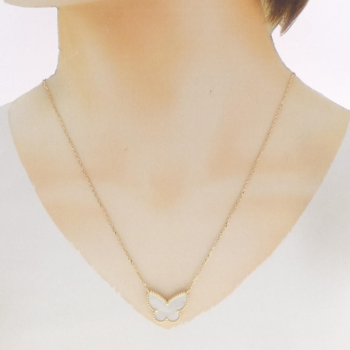 Van Cleef & Arpels Lucky Alhambra Papillon Necklace — view 5