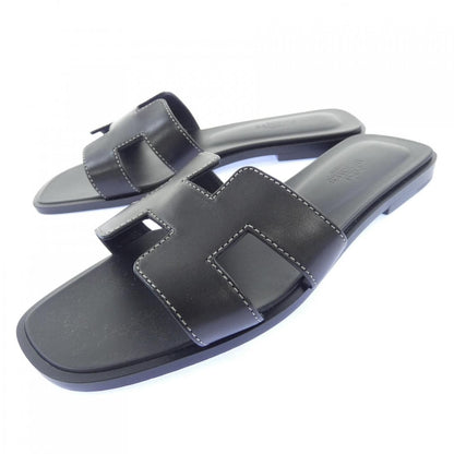 Hermes Oran Sandals Black — view 3