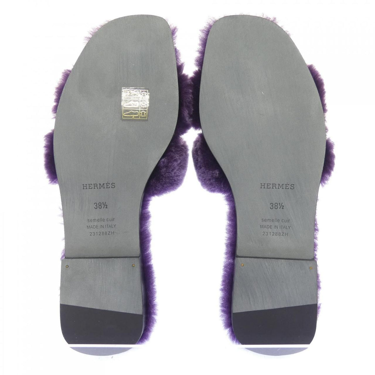 Hermes Oran Shearling Sandals — view 4