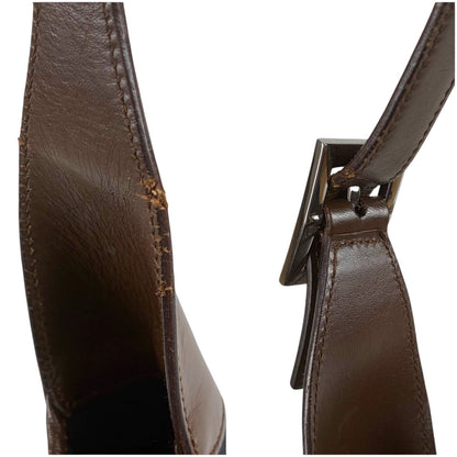 Gucci Jackie Canvas Hobo Line Shoulder Bag Sherry Brown Navy — view 8