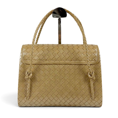 Bottega Veneta Intrecciato Leather Top Handle Bag Beige — view 3