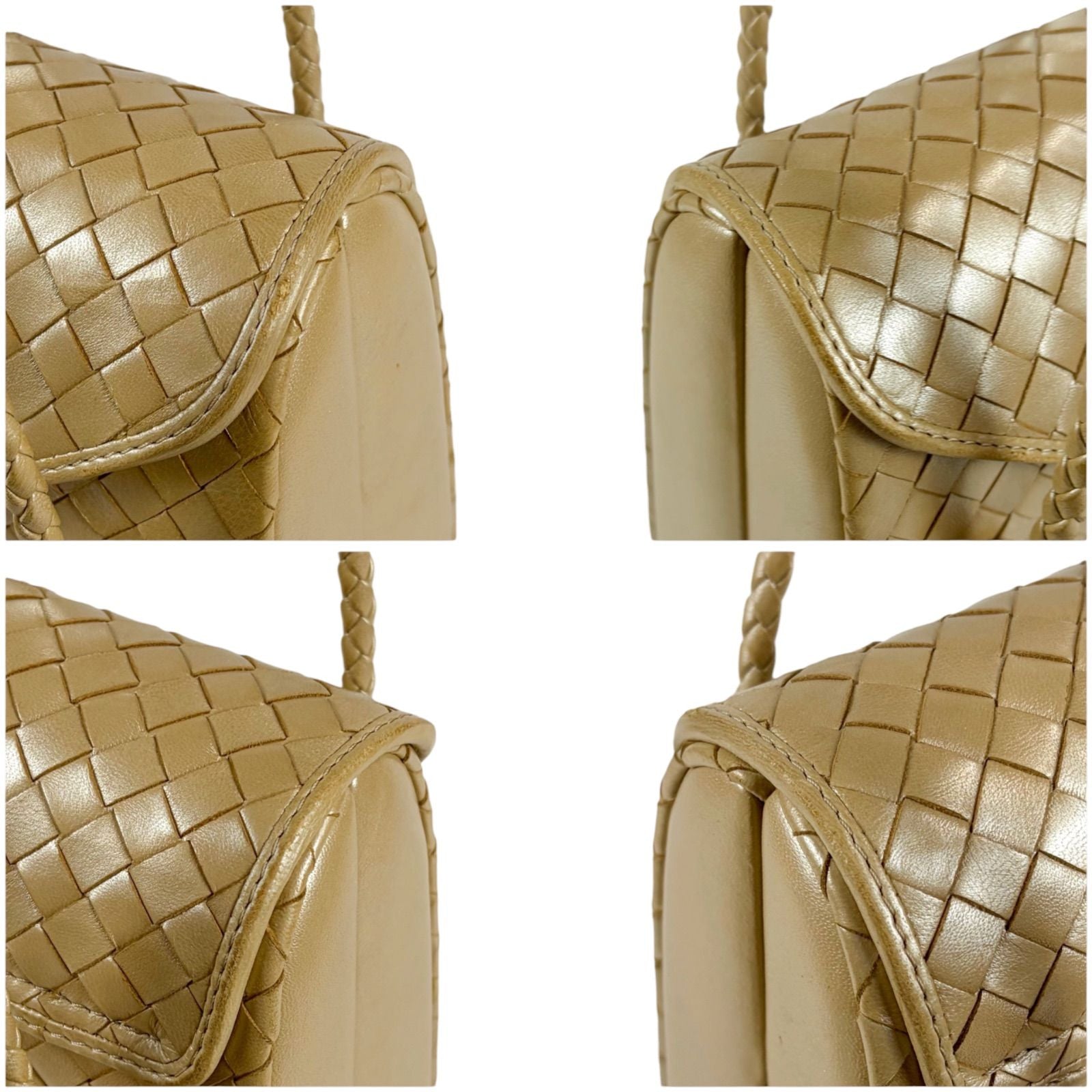 Bottega Veneta Intrecciato Leather Top Handle Bag Beige — view 4