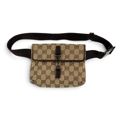 Gucci GG Canvas Cross Brown Shoulder Bag — view 2