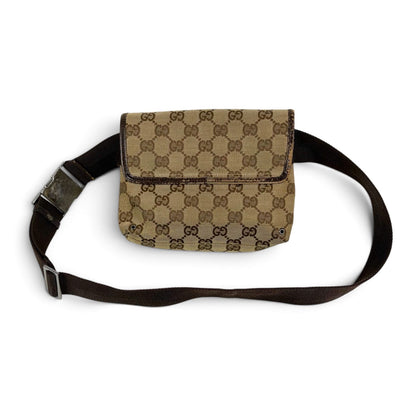 Gucci GG Canvas Cross Brown Shoulder Bag — view 3