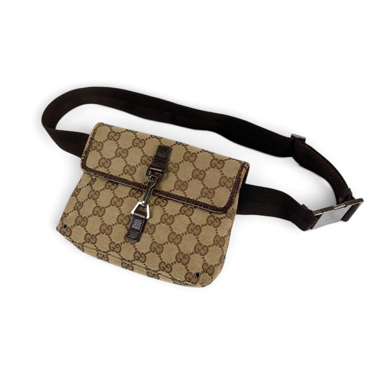 Gucci GG Canvas Cross Brown Shoulder Bag