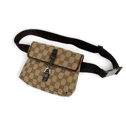 Gucci GG Canvas Cross Brown Shoulder Bag