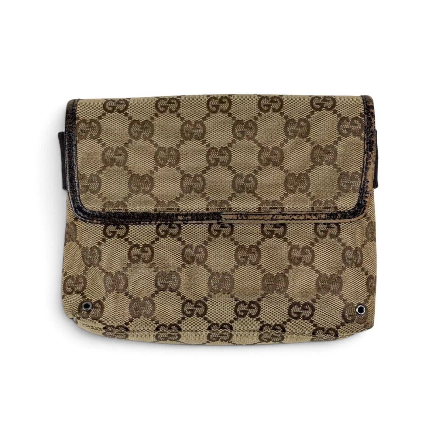 Gucci GG Canvas Cross Brown Shoulder Bag — view 5