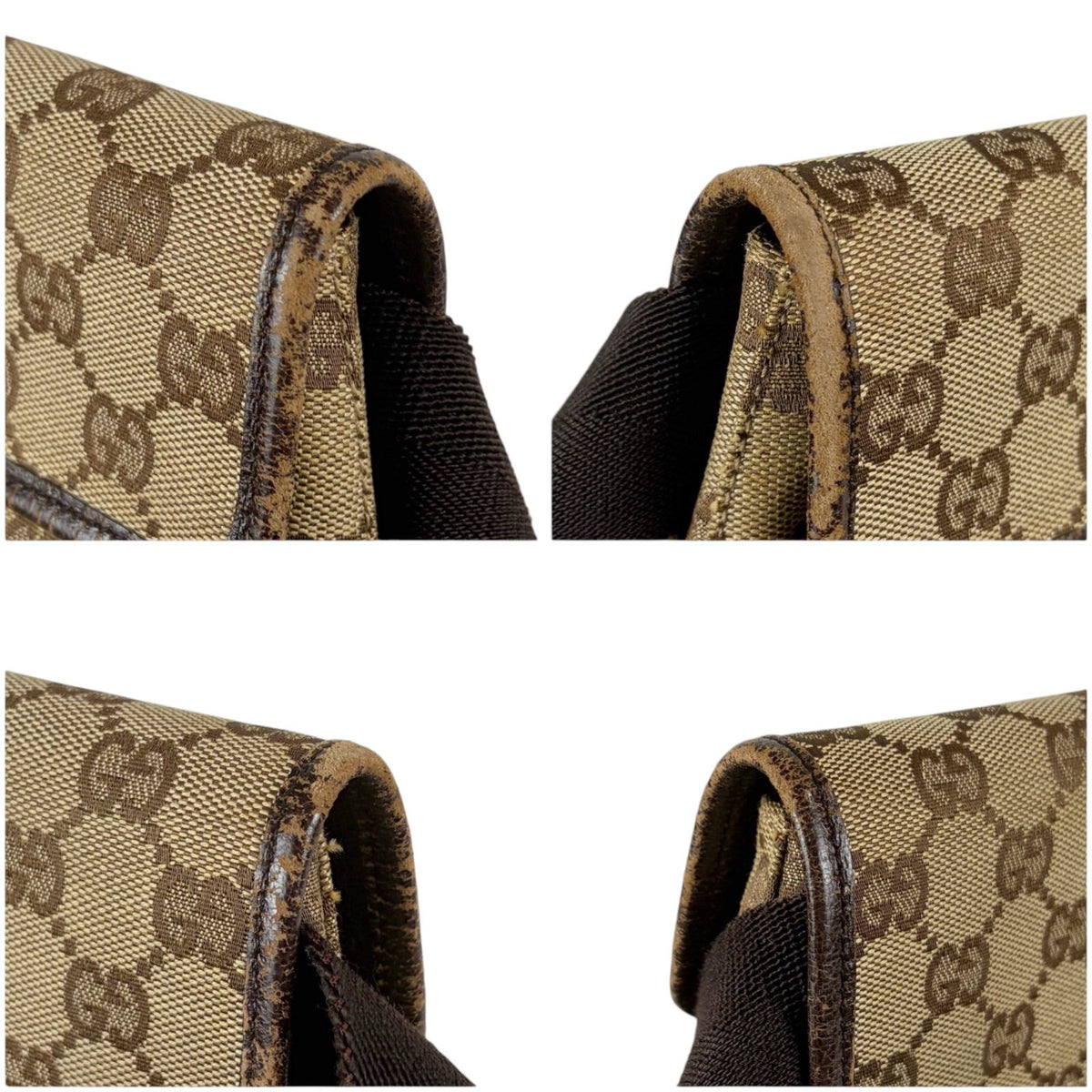 Gucci GG Canvas Cross Brown Shoulder Bag — view 7