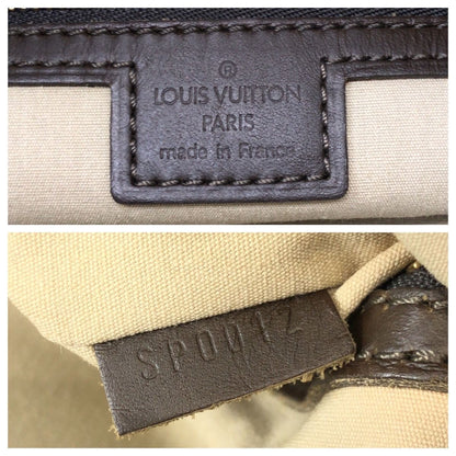 Louis Vuitton Monogram Mini Francoise Khaki Gold Canvas Leather Tote Bag — view 4